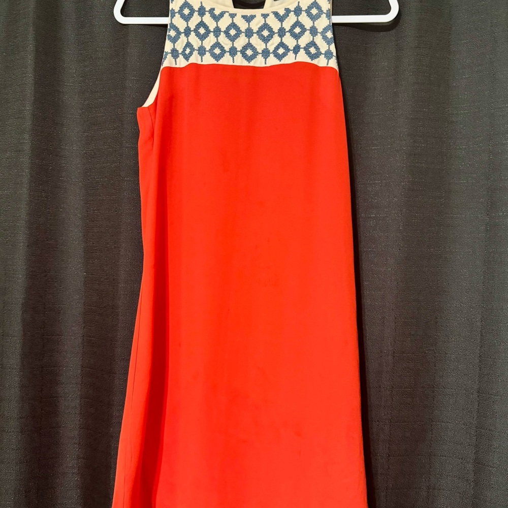 Orange Halter Sheath Mini Dress for Cocktail